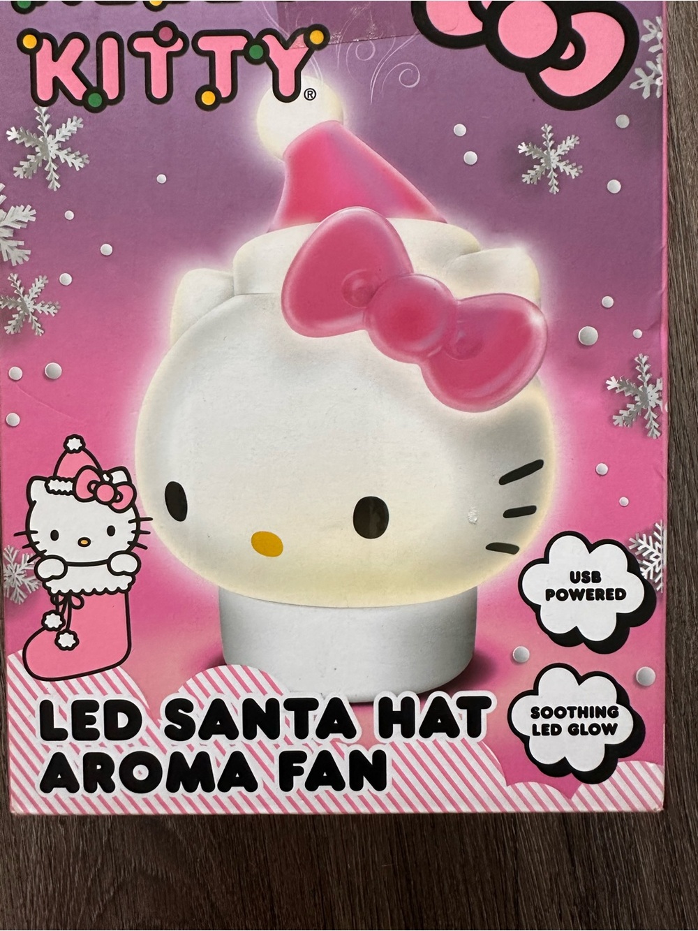 Hello Kitty Pink & White LED Santa Hat Aroma Fan